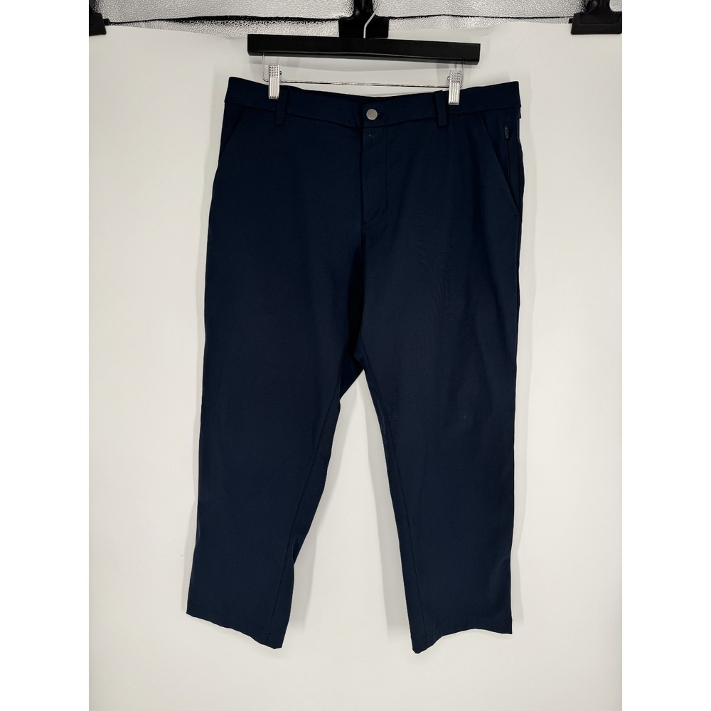 Lululemon Commission Pant Mens 36x26 Navy Warpstreme Straight Leg Classic Fit
